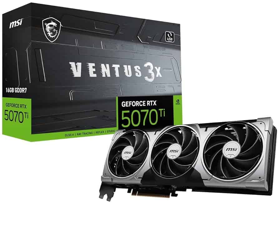 MSI Gaming RTX 5070 Ti 16GB Ventus 3X OC Graphics Card