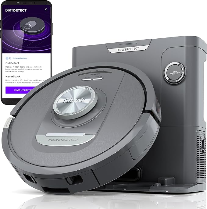 Shark PowerDetect Self-Empty Robot Vacuum with NeverStuck Tech ? Best AI Robot Vacuum 2025